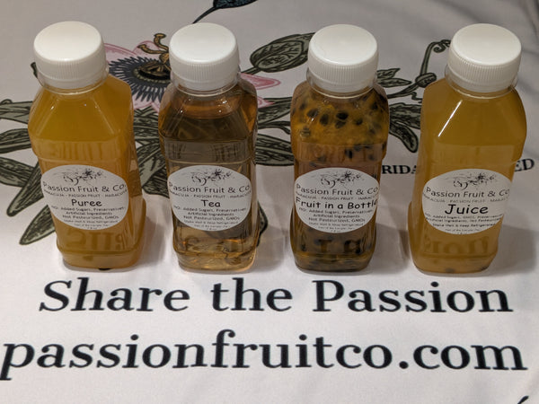 Passion Fruit Sampler, incl. Juice, Tea, Puree & Pulp