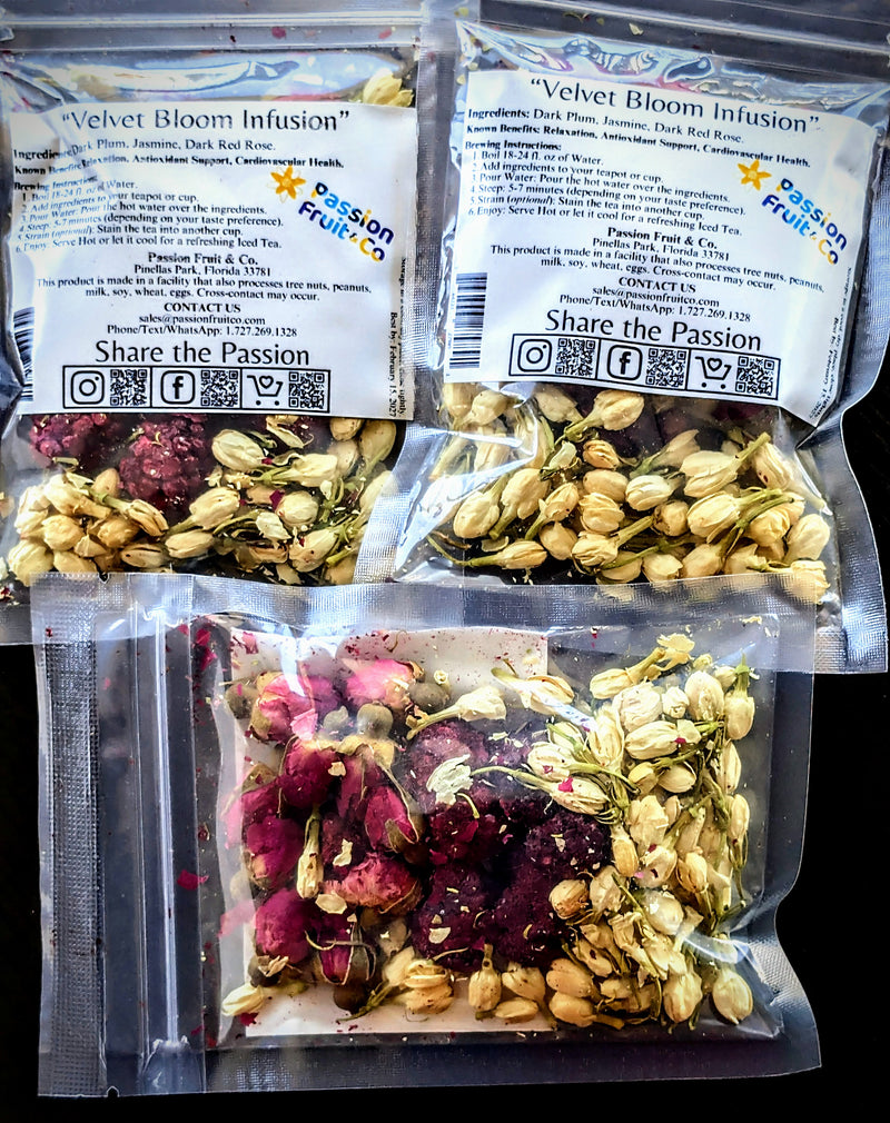 "Velvet Bloom Infusion" (Dark Plum, Jasmine, Dark Red Rose)