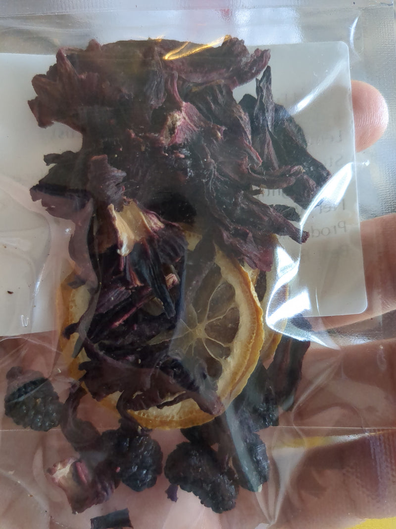 "Lemonberry Hibiscus Harmony" (Mulberry, Roselle (hibiscus) Lemon)